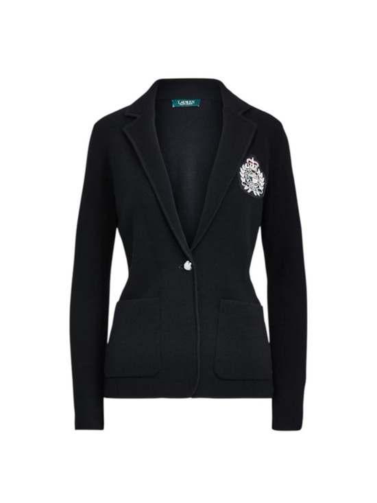 Lauren Ralph Lauren Sweaters - Lauren Ralph Lauren Wool Knit Jumper Blazer Cardigan Womens Medium Bullion Crest